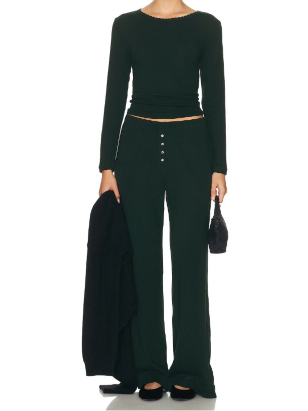 LESET Forest Pointelle Pants